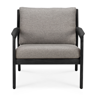 Ethnicraft - Outdoor - Teak Jack loungestoel - zwart