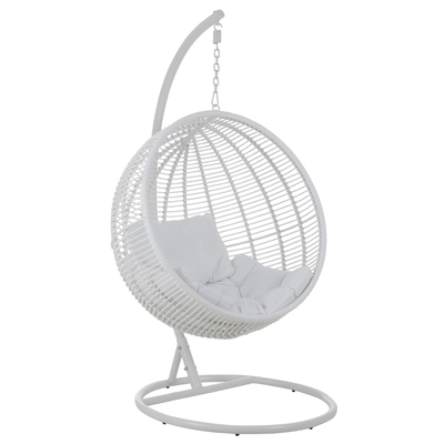 Hangstoel Rond staal Wit