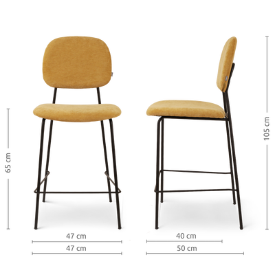 	Barkruk Jasmijn - zwart onderstel - 65 cm