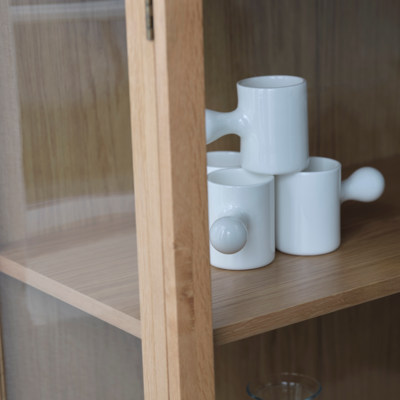 Eikenhouten vitrinekast Boris