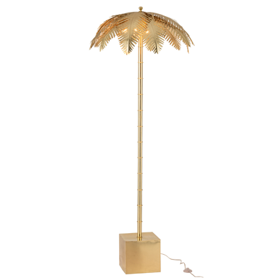 Vloerlamp Kokosbladeren staal Goud