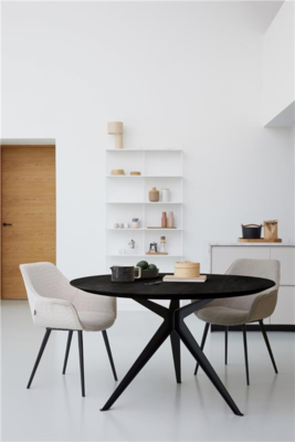 Loods 5 eettafel Grayson antraciet