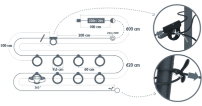 Fermob lichtslinger HOOP L1200