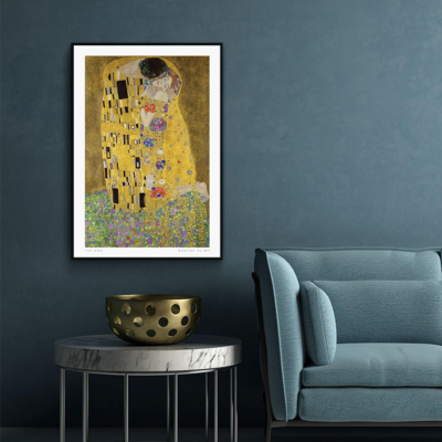 Walljar poster ingelijst - Gustav Klimt - De Kus