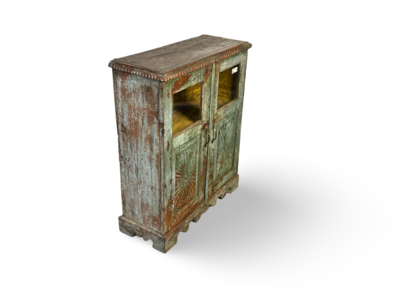 Glaskast 2deur uniek