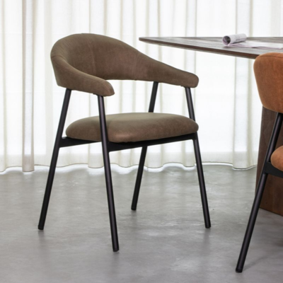 Eetkamerstoel Allure Macy-micro suède-set van 2