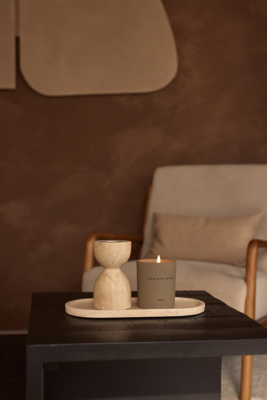 Travertine design kaarshouder