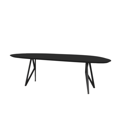 Studio HENK tafel Butterfly Blob - zwart frame, HPL Fenix nero ingo
