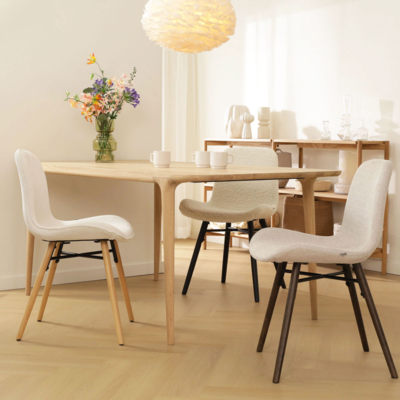 Eetkamerstoel Nena-Fé walnoot houten onderstel