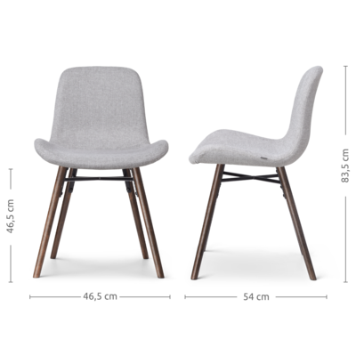 Eetkamerstoel Nena-Fé walnoot houten onderstel