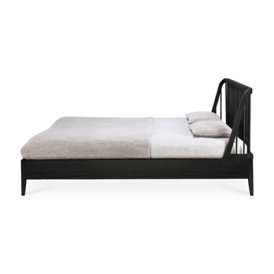 Ethnicraft bed Spindle black 180x200 cm