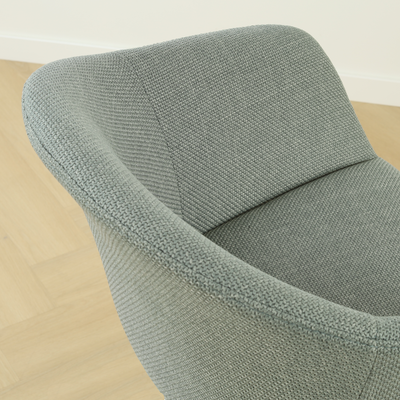 Eetkamerstoel Noa-Otis wit onderstel met armleuningen