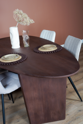 Eettafel Rudo - Espresso mangohout