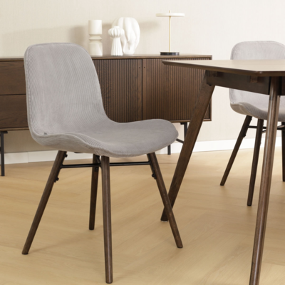 Eetkamerstoel Nena-Fé walnoot houten onderstel