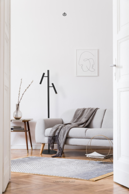 Gert Vloerlamp 2-Lichts – Zwart