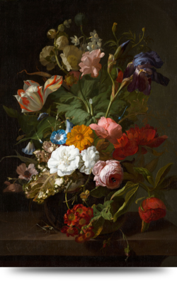 Bloemstillevens uit het Mauritshuis en rijksmuseum - Canvas schilderij