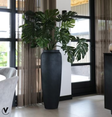 Plantenpot Hobro rough black