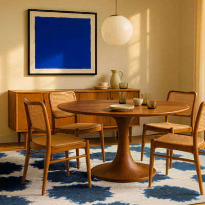 Paintball blauw structuurpatroon hedendaags abstract vloerkleed