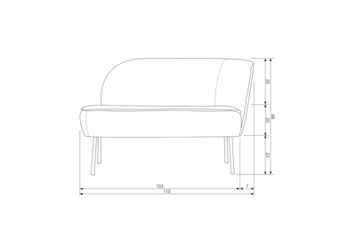 Fauteuil Vogue lounge leer