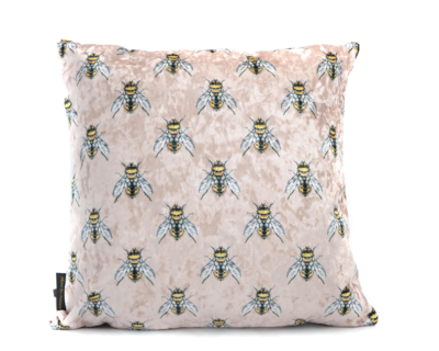 Kussen velvet hommel bijtjes
