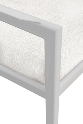 Ethnicraft outdoor loungestoel Jack - wit aluminium