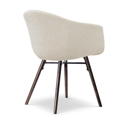 Eetkamerstoel Nena-Otis walnoot houten onderstel