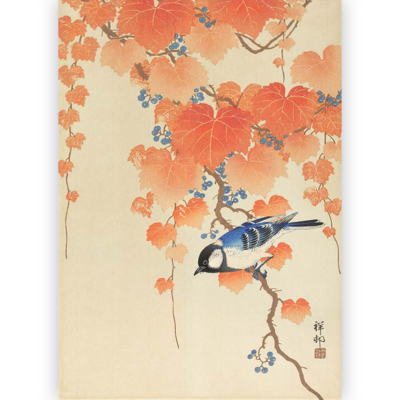 Poster Ohara Koson - Great Tit on Branch