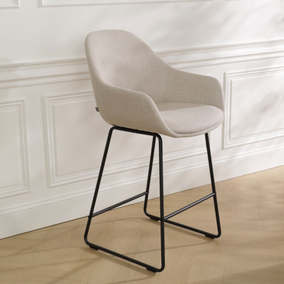 Barkruk Nino-Mae zwart onderstel - 65 cm