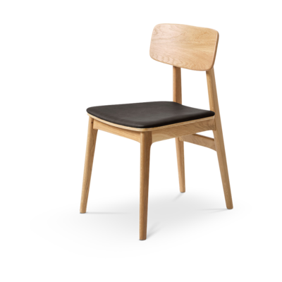 Eetkamerstoel Lana hout met kunstleer