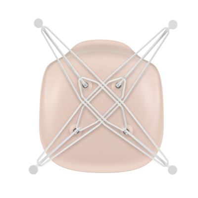 Vitra DSR RE eetkamerstoel wit onderstel