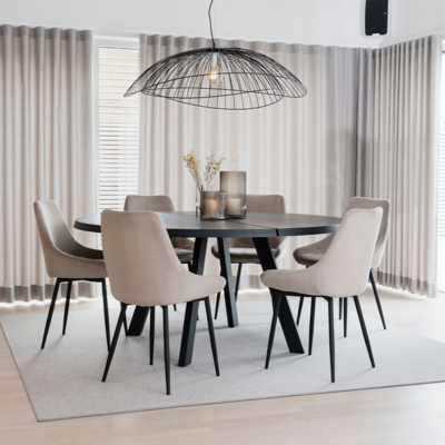 Eettafel Fred rond zwart