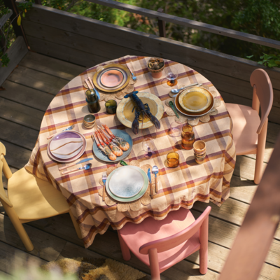 HKliving Dinner Plates - 70's Ceramics