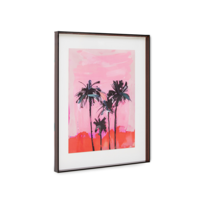 HKliving Acrylic Frame Brown Palms