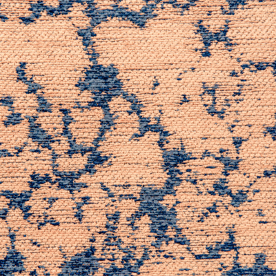 Eigentijds Cloud vloerkleed met interlaced patroon in oranje en blauw