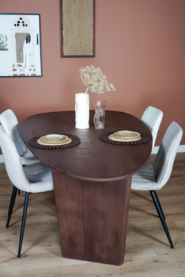 Eettafel Rudo - Espresso mangohout