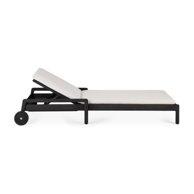 Ethnicraft - Outdoor - Teak Jack adjustable lounger - zwart