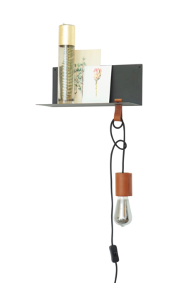 Wandlamp-plankje staal - rechts
