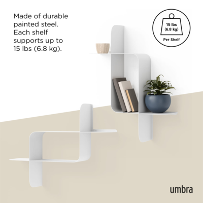 Umbra wandplank Montage metaal