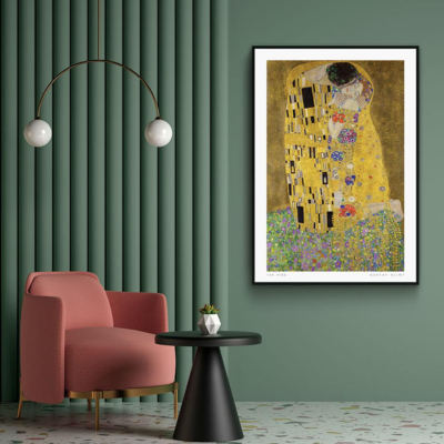 Walljar poster ingelijst - Gustav Klimt - De Kus
