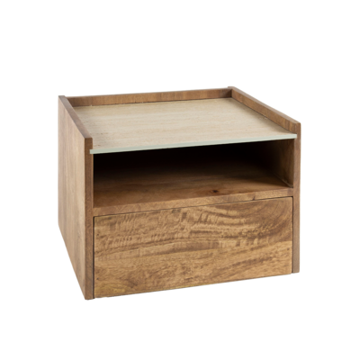 Nachtkastje Hangend Limestone open vak en lade