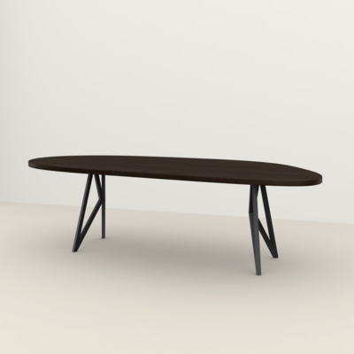 Studio HENK tafel Butterfly Blob - zwart frame, gerookte beits