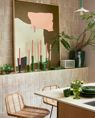 HKliving Emeralds plate rectangular Green