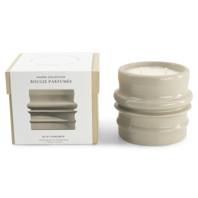 Kaars Shape 03.01 Candle &amp; Happy lid Concrete