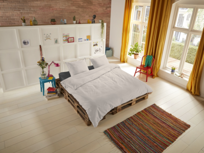 Dekbedovertrek HIP Uni Satijn Beige