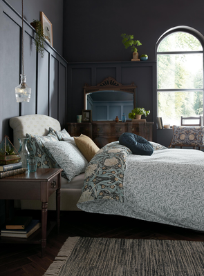 bedtextiel william morris at home pimpernel indigo