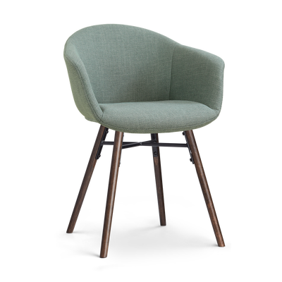 Eetkamerstoel Nena-Otis walnoot houten onderstel