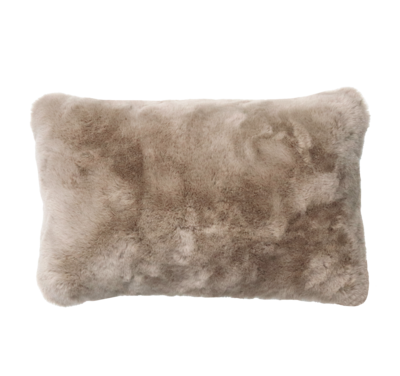 Kussen bont linnen zand