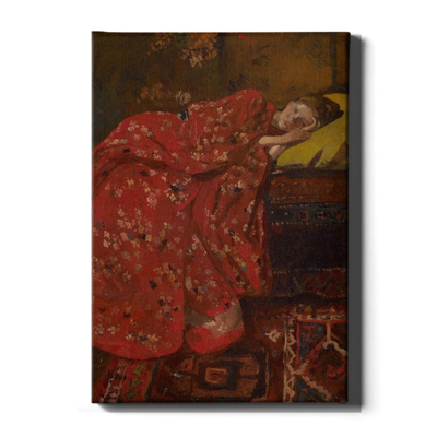 Walljar canvas schilderij - Breitner - Meisje In Rode Kimono