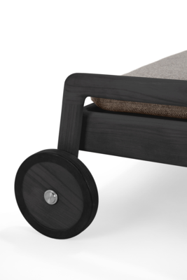 Ethnicraft - Outdoor - Teak Jack adjustable lounger - zwart