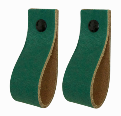 Leren handgrepen 'de lus' maat S | set van 2 - incl. 4 schroefjes